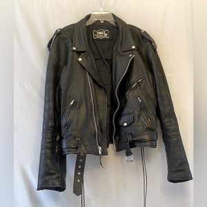 Black Leather Biker Jacket